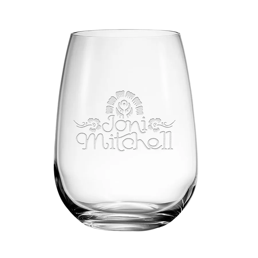 Joni Mitchell Case of You Wine Glass
